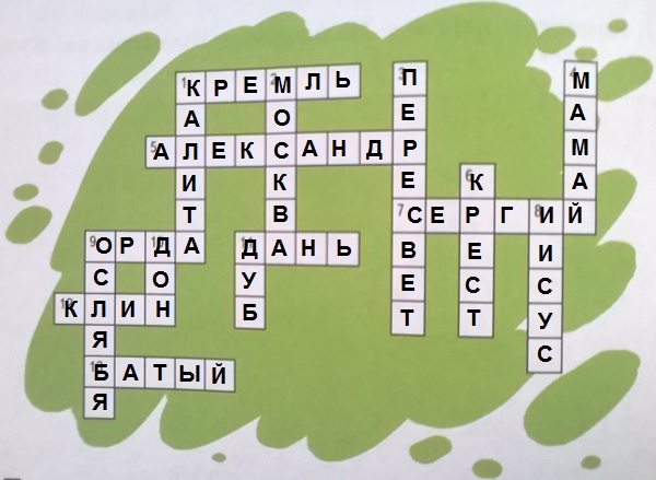 кроссворд "Куликовская битва". Окружающий мир 4 класс.