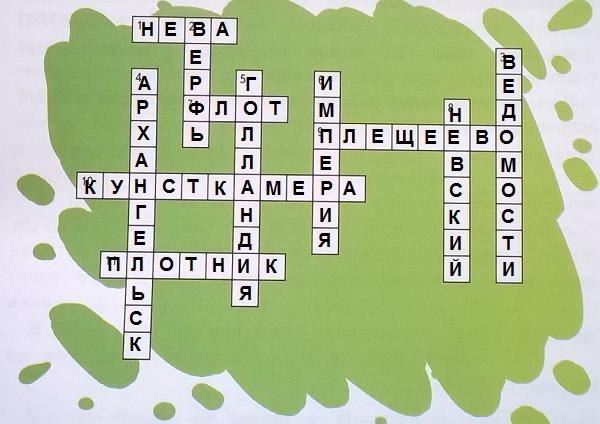 кроссворд "Пётр Великий" Окружающий мир 4 класс